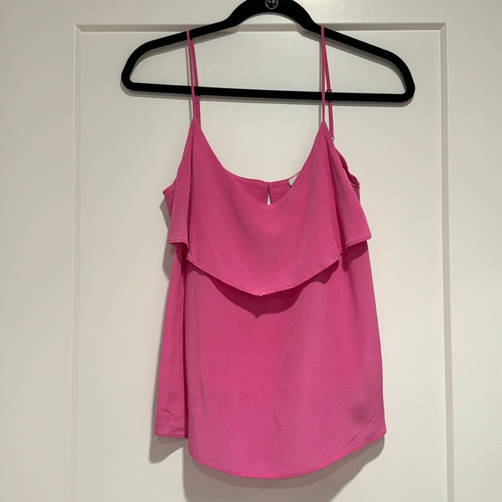 Joie Bubblegum Pink 100% Silk Top; Size Small